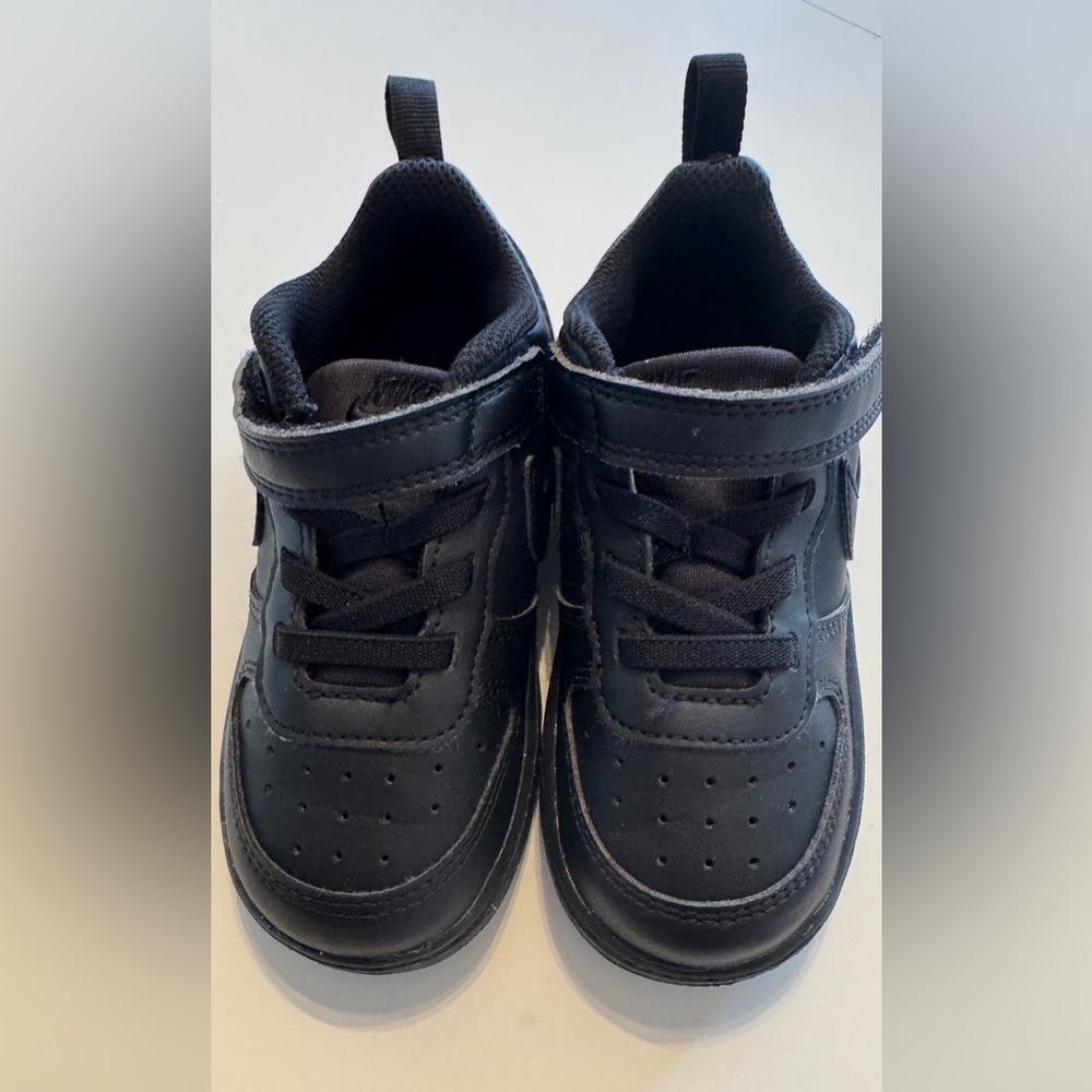 Nike Black Sneakers with Velcro Strap and Athletic Design